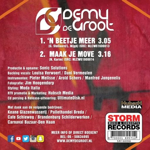 Demy de Groot - 'N beetje meer (Back)