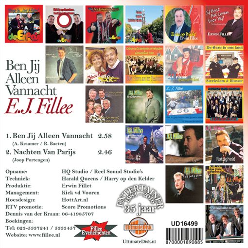 E.J. Fillee - Ben jij alleen vannacht - Afbeelding 2
