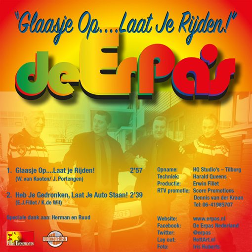 De Erpa's - Glaasje op, Laat je rijden - Afbeelding 2