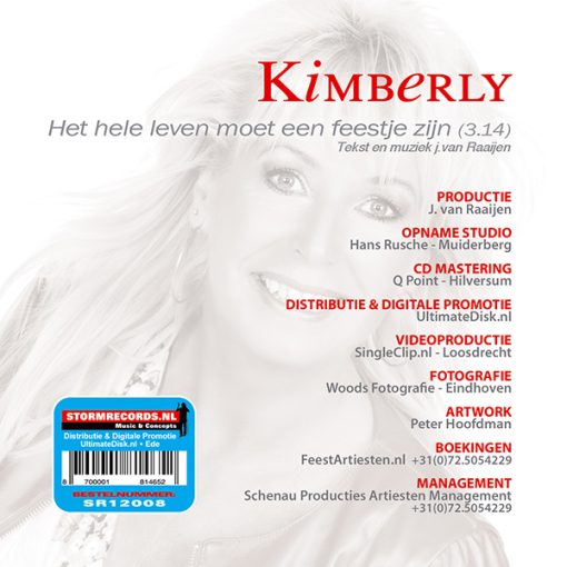 Kimberly - Het hele leven moet een feestje zijn (Back)