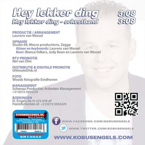 Kobus Engels - Hey lekker ding (Back)