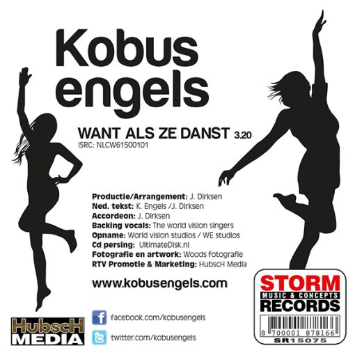 Kobus Engels - Want als ze danst (Back)