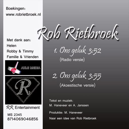 Rob Rietbroek - Ons geluk (Back)