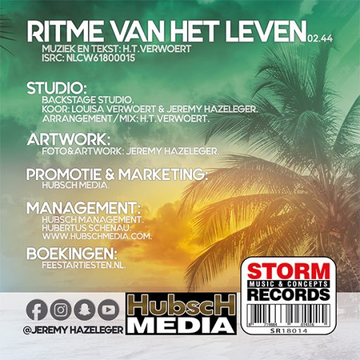 Jeremy Hazeleger - Ritme van het leven (Back)