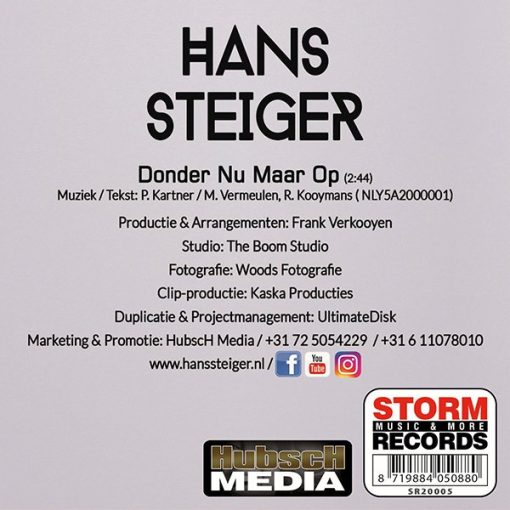 Hans Steiger - Donder nu maar (Back)