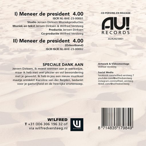 Wilfred Versteeg - Meneer de President (Back)